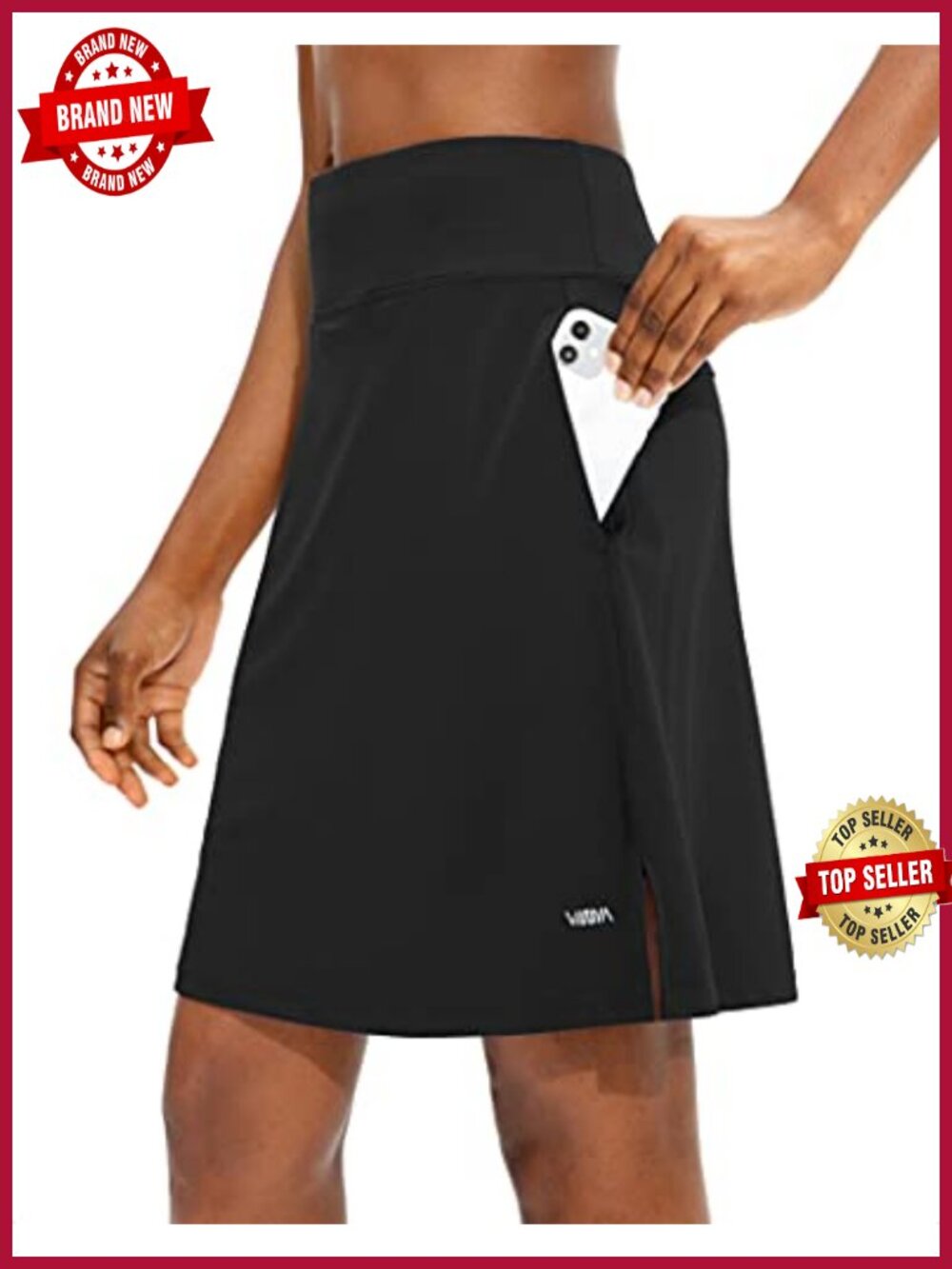 Women's Knee Length Skort UPF50+ Athletic Golf Tennis Skirt with Pockets